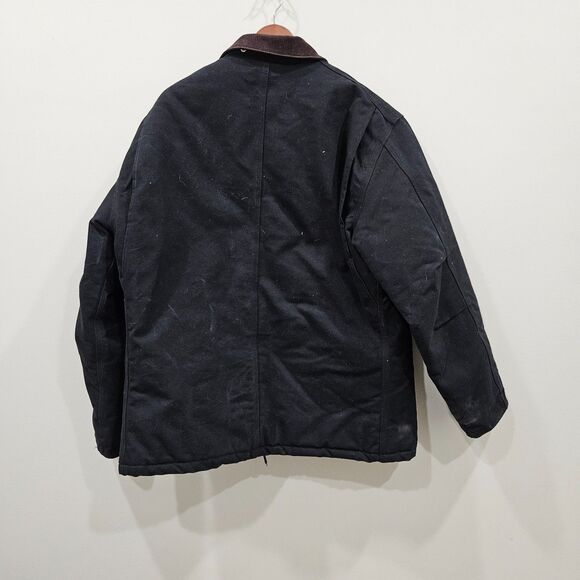 Vintage Carhartt C03 Firm Duck Arctic-Lined Work Coat Black Field Chore 90s USA - Picture 10 of 13